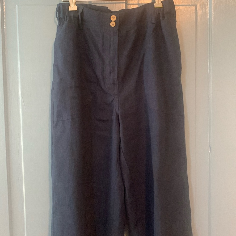 Not Perfect Linen Sarah fit and flare linen pants s/m NWOT